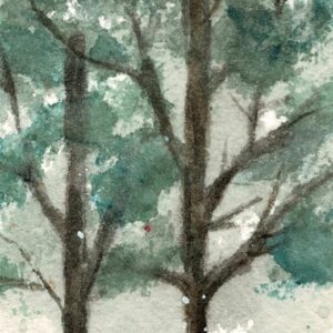 Bookmarker: Wildflowers and Tree