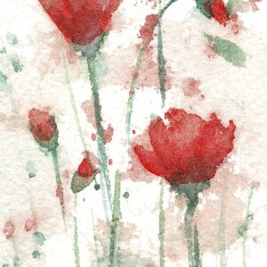 Bookmarker: Red Poppies