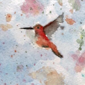 Bookmarker: Hummingbirds Blue