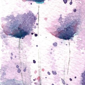 Bookmarker: Purple Flower Trio