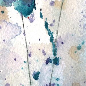 Bookmarker: Double Teal Flowers